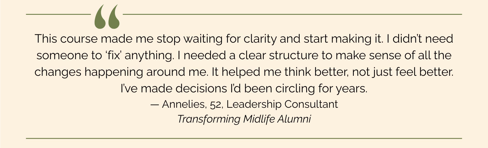 Midlife crisis. Purpose, meaning, transition. Midlife Crossroads Academy